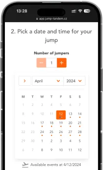 Sistema de reservas de Jump Tandem