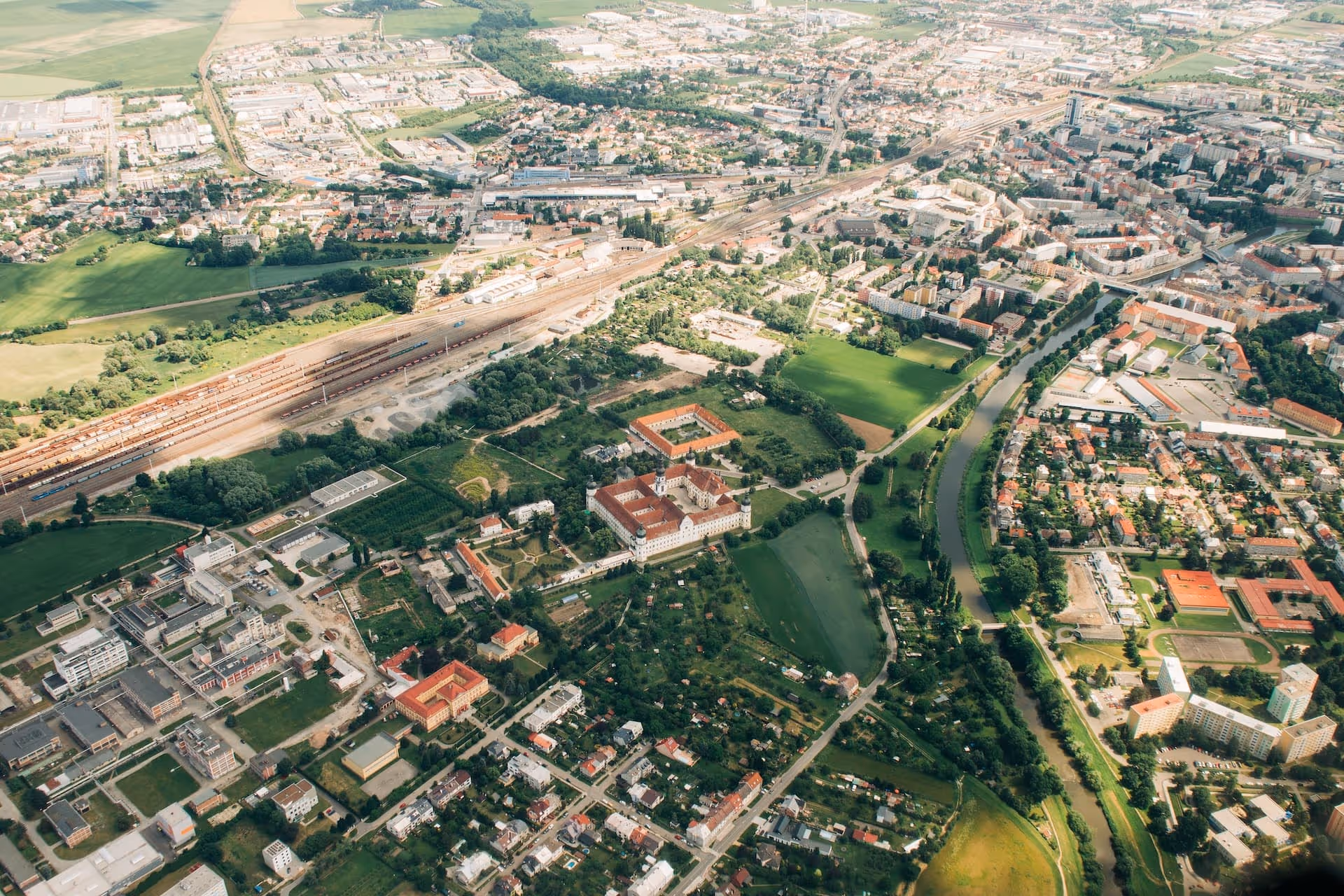 Vista desde el avión durante un vuelo panorámico