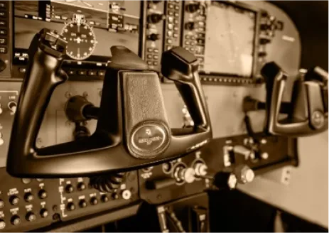 Instrumentenbrett eines Flugzeugs