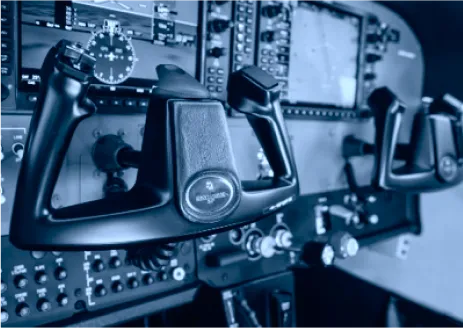 Instrumentenbrett eines Flugzeugs
