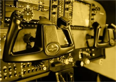 Instrumentenbrett eines Flugzeugs