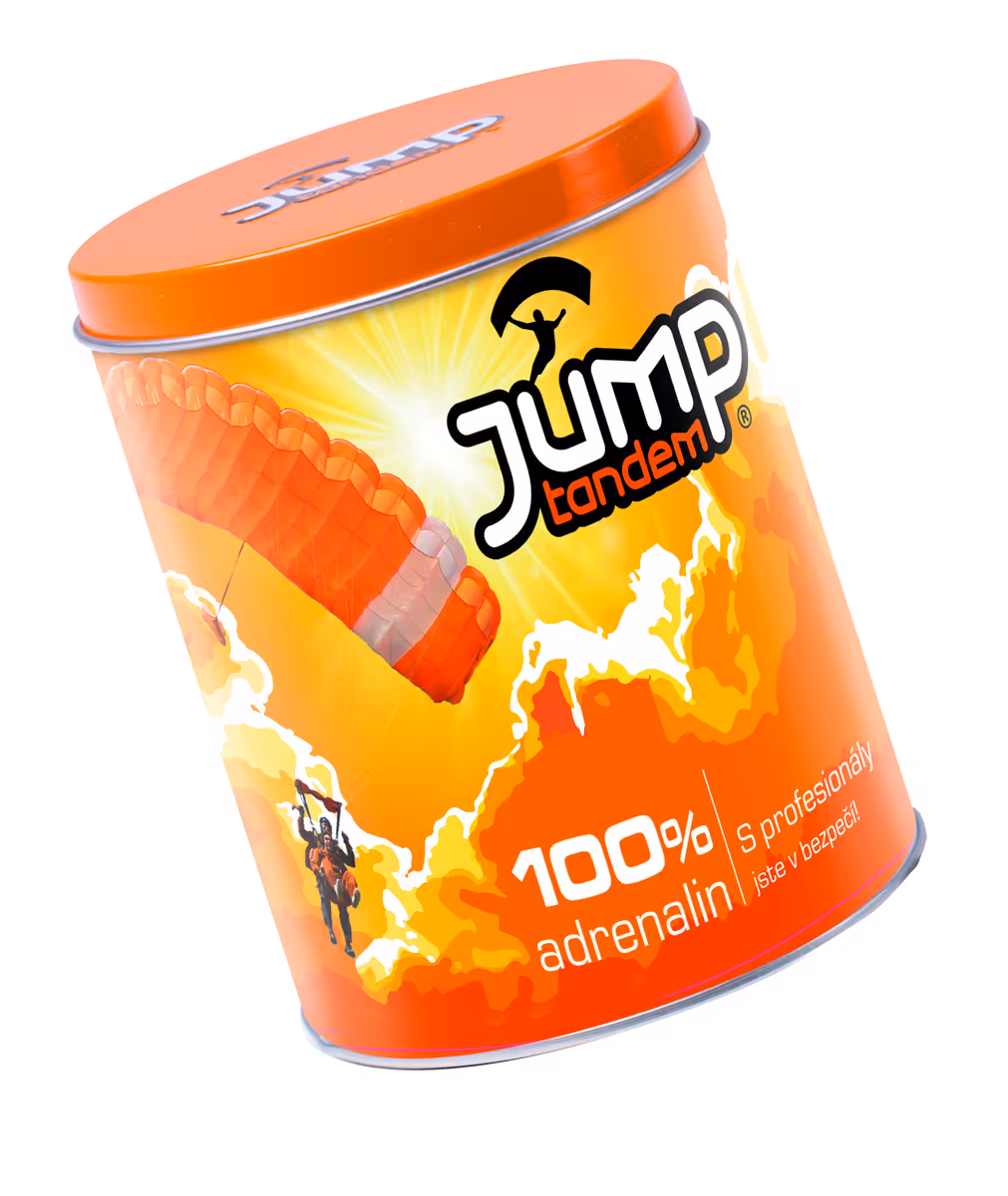 Lata naranja de Jump Tandem
