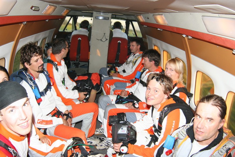 Tandem-Fallschirmsprung - freier Fall